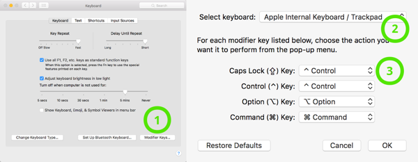 modifier key settings